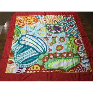 Coca Cola Red Womens Square Scarf Bottle